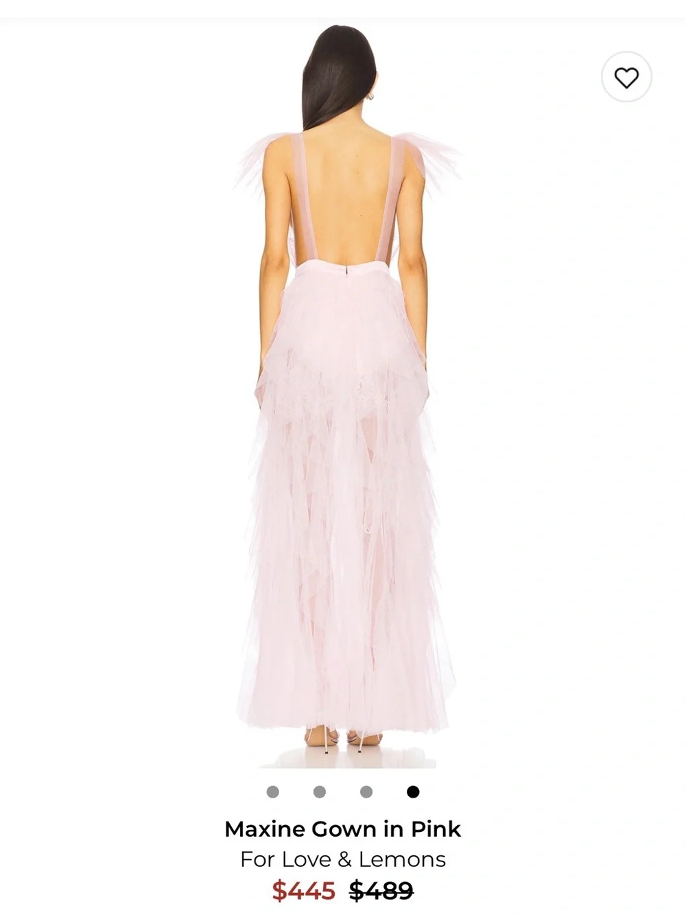 For Love And Lemons Pink Backless Tulle Gown - Picture 1 of 4